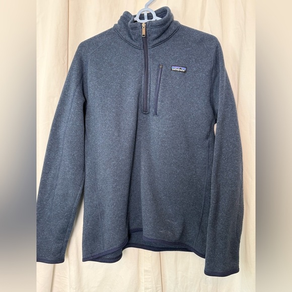 Patagonia Men's M Slate Blue Classic 1/4 Zip Pullover L/S Better Sweater - Picture 1 of 6